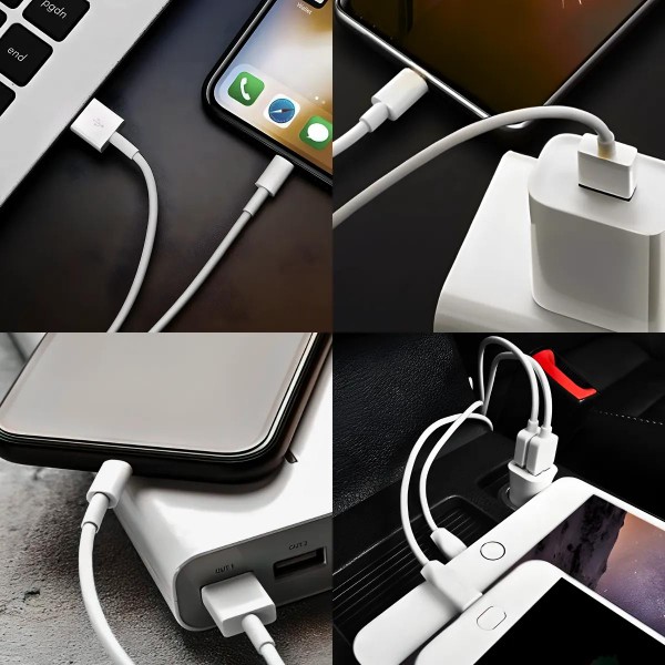KIT 5 Cabos Lightning Conector USB