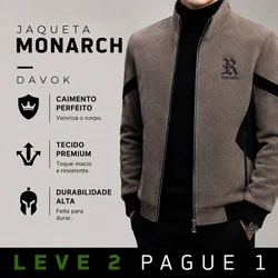 [LEVE 2 PAGUE 1] Jaqueta Masculina Monarch em Lã Premium (Presença de Homem Imponente)