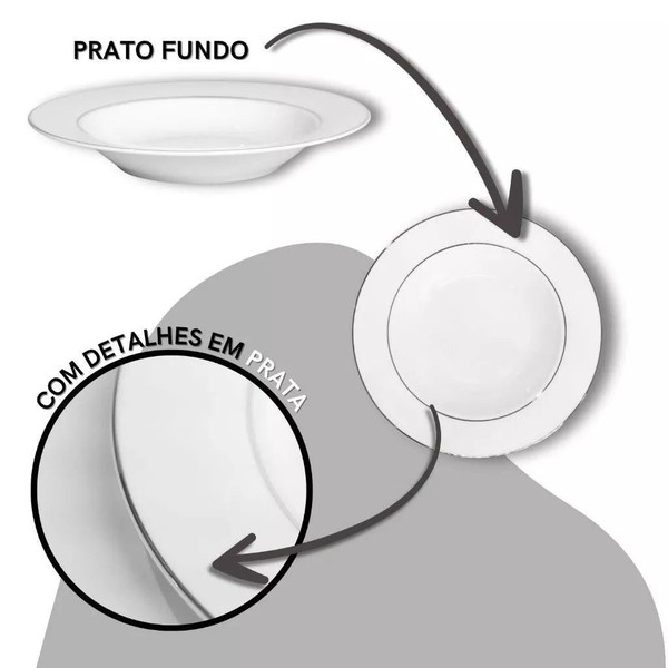 aparelho de jantar 42 peças Jogo de Jantar Porcelana Pratos de Porcelana para Jantar Majesty Gold