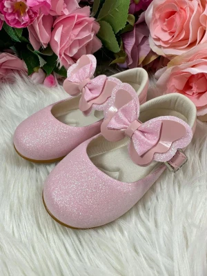 Sapatilha Flor Di MIla - Rosa Bebê Glitter