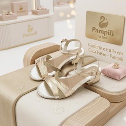 SANDALIA  PAMPILI  FANCY DOURADO 526021 