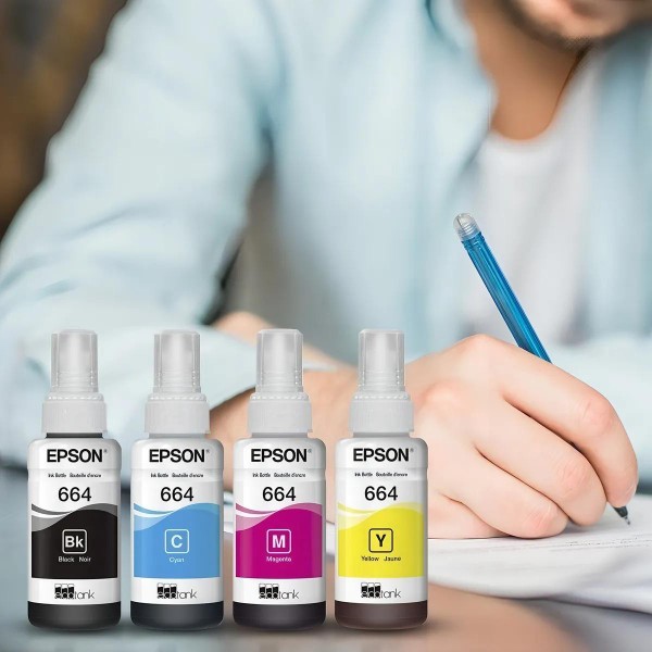 Refil de Tinta Epson T664 Azul Ciano - T664220-AL