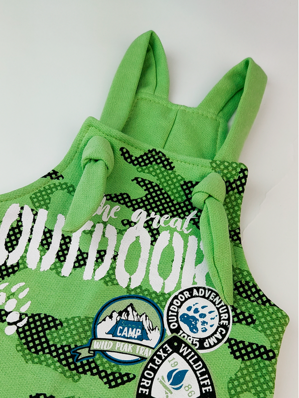 JARDINEIRA  INFANTIL MOLETOM PELUCIADO CAMUFLADA