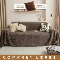 [Leve 2 Pague 1] Capa de Sofá Bella em 100% Algodão Premium (Sala Renovada com Charme!) +BRINDE: 2 Almofadas