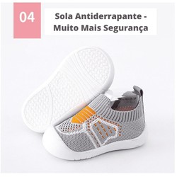 Sapatinho Meia Infantil Respirável Em Malha