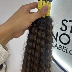 Cabelo Cacho 1 Iluminado Ombre Fios de 70 cm (100g)