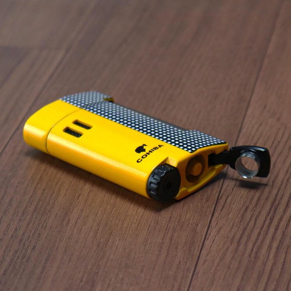 Isqueiro Maçarico com Furador Cohiba 512 - Amarelo (1 Chama)