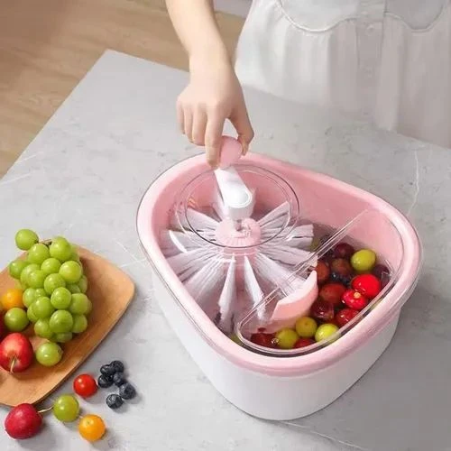 Lavadora Manual de Frutas, Verduras e Legumes com Cesto Giratório