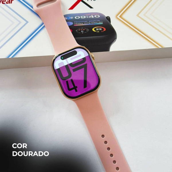 Smartwatch Microwear S10 Pro Chat GPT 1GB IP68 Dourado