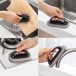 Emeril mágico esponja escova limpar borracha limpador de cozinha banho ferrugem forte descontaminação ferramentas limpeza com alça ferramentas domésticas