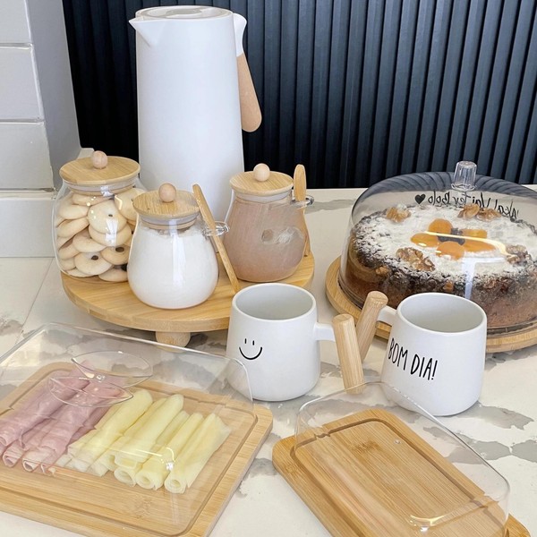 KIT CAIXA DO MÊS BAMBU MESA POSTA COM POTES
