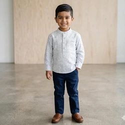 CAMISA BATA NORONHA ECO MARINHO DETALHATADA DAME DOS - 6483