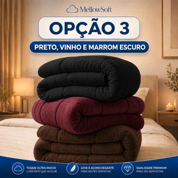  MellowSoft™ Edredom Premium Algodão Turco - Conforto de Hotel 5 Estrelas 