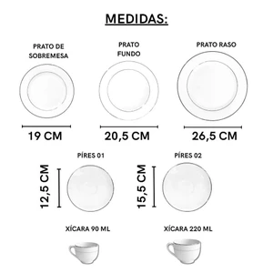 aparelho de jantar 42 peças Jogo de Jantar Porcelana Pratos de Porcelana para Jantar Majesty Gold