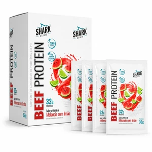 BEEF PROTEIN - SABOR MELANCIA COM LIMÃO - SACHÊS  32G- CAIXA - 10 UNID - SHARK PRO