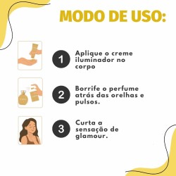 Kit Deo Colônia Body Splash 200 ml Creme Acetinado 200 gr Phytoderm Glamour