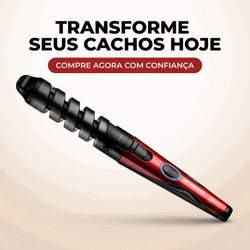 Modelador de Cachos Spiral Infinity, Vermelho/Preto, Bivolt - EM-05