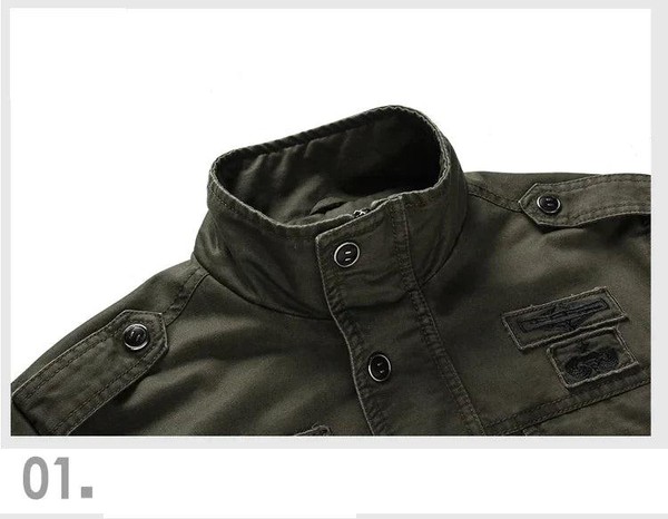 Jaqueta Militar Masculina Plus Size M-6XL - Algodão e Poliéster