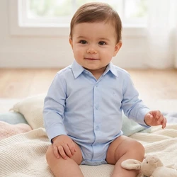 BODY OXFORDINE AZUL BEBE DAME DOS - 6484