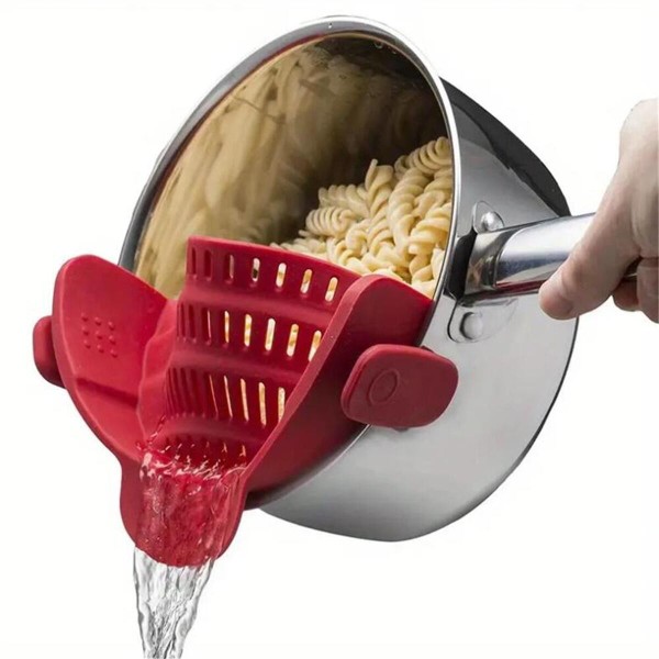 1 peça, filtro, filtro de panela, clipe ajustável no filtro para panelas e tigelas, filtro de panela de cozinha