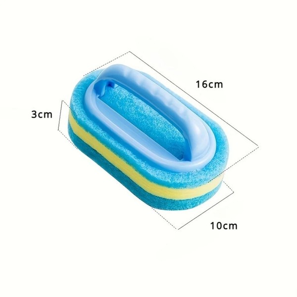 Esponja de Limpeza Multifuncional com Cabo para Cozinha, Banheiro, Azulejos, Vidros e Remoção de Manchas com Design de Fácil Manuseio