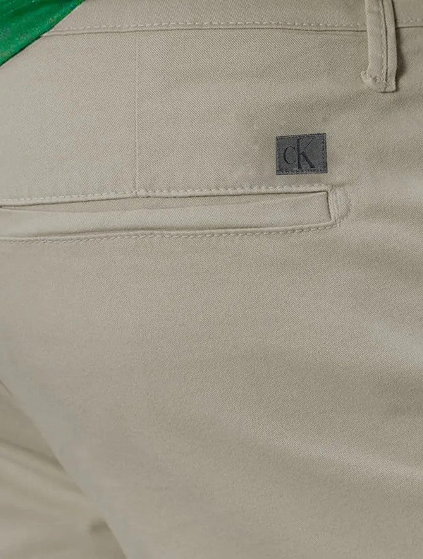Calça Calvin Klein Jeans Infantil Color Skinny Chino Caqui Médio