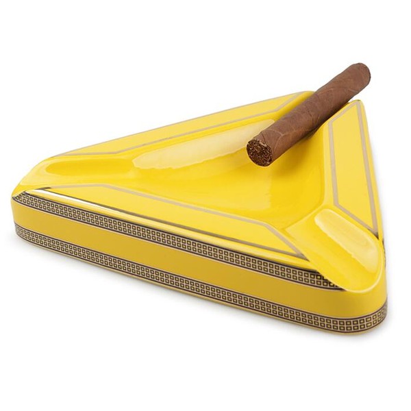 Cinzeiro de Ceramica para 3 Charutos Motier - Amarelo