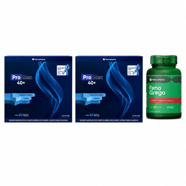 Energia Vitalidade Homem Madureza kit ProMen 40+ COM 60 CÁPSULAS DE 760mg