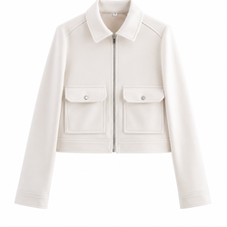 Jaqueta Feminina Cropped de Inverno com Zíper