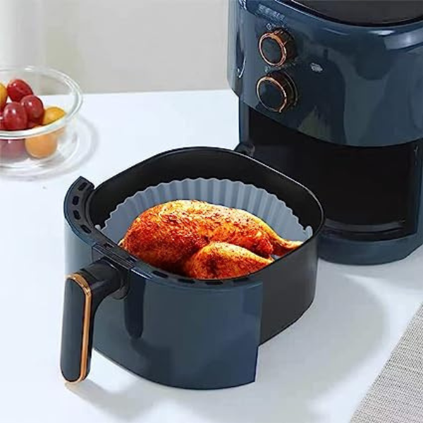 2x Formas de silicone reutilizável para Airfryer