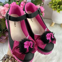 Sapatilha Mocassim Barbie - Preto e Pink