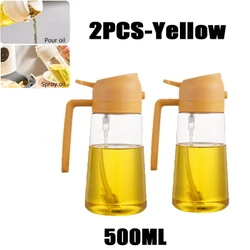 200/300/500ml garrafa de spray de óleo churrasco cozinhar pulverizador de azeite de plástico spray de óleo de cozimento garrafa vazia garrafa de vinagre ou escova de óleo