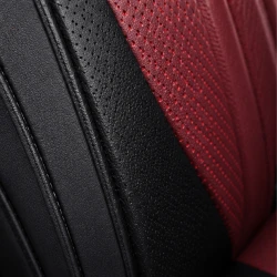 Kit Completo de Capas para Banco de Carro Protecar em Couro Legítimo Universal 5 Lugares Com Airbag + Tapetes e Capa de Volante