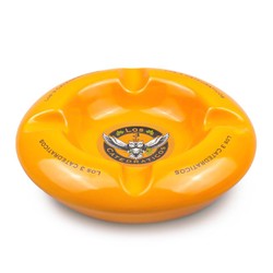 Cinzeiro para 4 Charutos de Porcelana Los 3 Catedraticos - Laranja