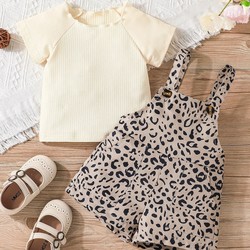 Conjunto Jardineira Leopardo