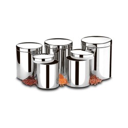 Conjunto de Potes para Mantimentos com Tampa Brinox Suprema 5 Peças Aço Inox