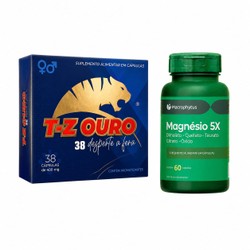 Kit T-Zouro 38 Energia E Vigor Masculino Ganhe de Brinde um Magnésio 5x