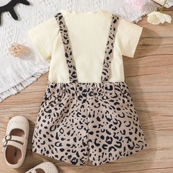 Conjunto Jardineira Leopardo