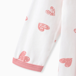 macacão bebê 2 peças coração estampado RN