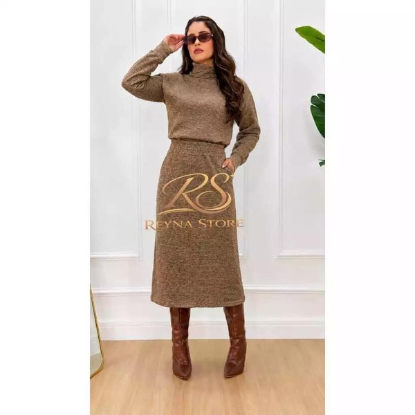 Conjunto feminino de inverno 