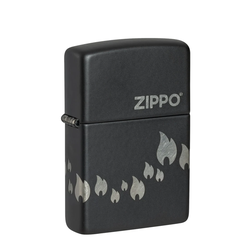 Isqueiro Zippo Flame Design Black Matte