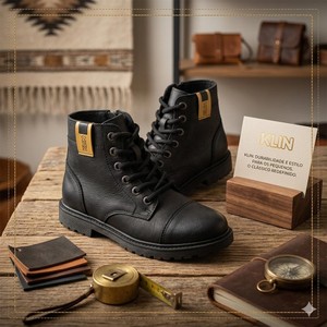 154091 BOTA ROCK KIDS PRETO/MEL KLIN