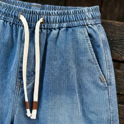 [Leve 4, Pague Só 2!] Bermuda Vulcan Masculina em Algodão Texturizado e Blend de Ajuste Relaxado com Padrão Espinha de Peixe e Cós Ajustável