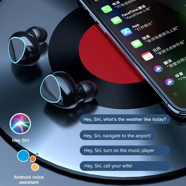 Fones de ouvido Bluetooth sem fio M10Fones de ouvido para esportes ao ar livre com tela de carregamento Fones de ouvido de controle de toque para Muisc