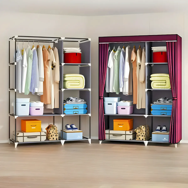 Guarda Roupa Closet Dobrável Organizador com Capa de Tecido