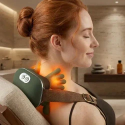 Massageador Elétrico 4D para Pescoço e Ombros com Aquecimento