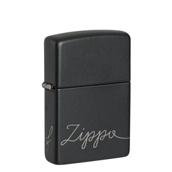 Isqueiro Zippo Cursive Design Black Matte