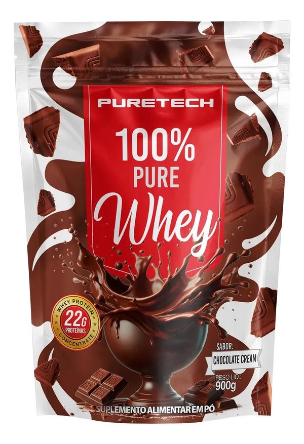 WHEY PROTEIN 100% PURE - 900G - PURETECH