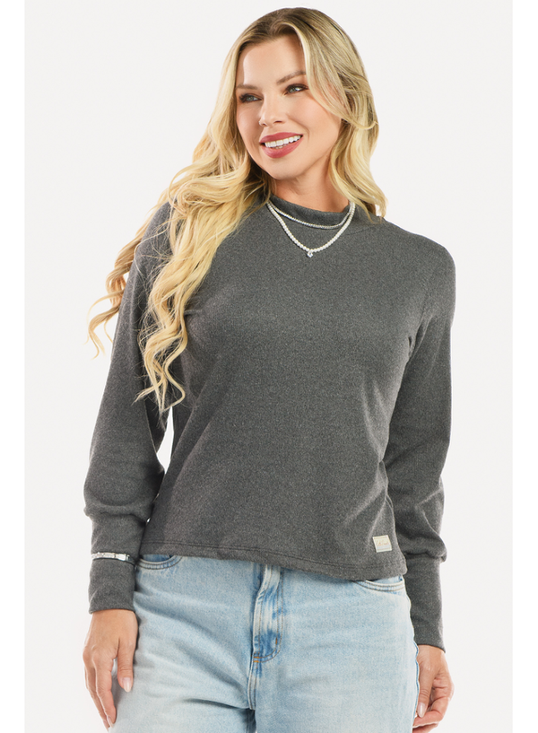 Conjunto Inverno Canelado Cotelê Flare Mescla