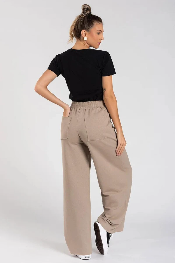 Calça Moletom Sem Pelúcia Wide Leg Tai Terra